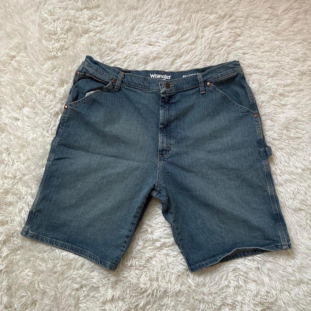 Vintage Y2K Baggy Streetwear Relaxed Wrangler denim carpenter shorts size 40